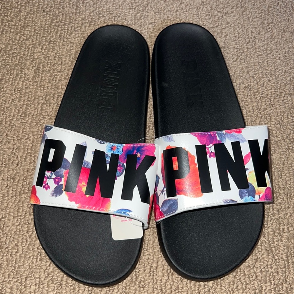 VS PINK SLIDES NWT SZ L💐🌸 rare